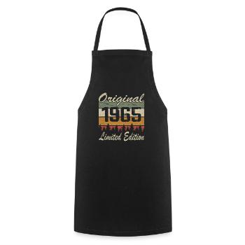 Vintage Anniversaire Idée Cadeau Original 1965 - Tablier de cuisine - noir - Devant - AI Model Male 185 dark (185cm)
