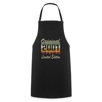 Vintage Geburtstag Original Geschenkidee 2001 - Kochschürze - Schwarz - Vorne - AI Model Male 185 dark (185cm)