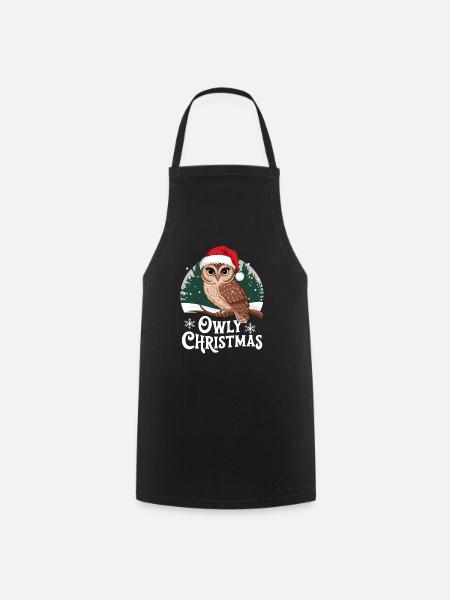 hibou hibou hibou noël pull drôle - Tablier de cuisine - noir