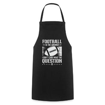 football américain - Tablier de cuisine - noir - Devant - AI Model Male 185 dark (185cm)