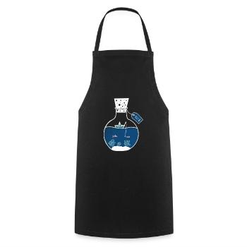 sea in bottle - Cooking Apron - black - Front - AI Model Male 185 dark (185cm)