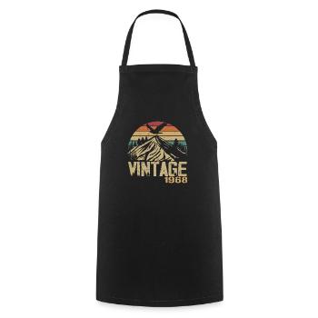 Vintage 1968 Cadeau Anniversaire 1968 Retro 1968 - Tablier de cuisine - noir - Devant - AI Model Male 185 dark (185cm)