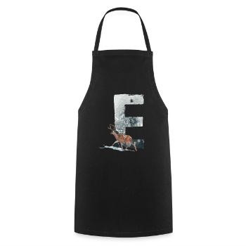 E – caractère décoratif – hiver - Tablier de cuisine - noir - Devant - AI Model Male 185 dark (185cm)
