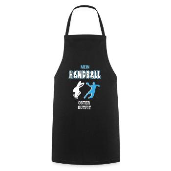 Handball Oster Outfit Ostergeschenk Handballer - Kochschürze - Schwarz - Vorne - AI Model Male 185 dark (185cm)