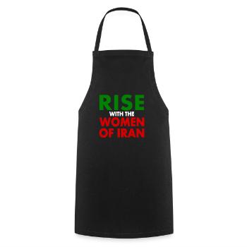 Rise with the women of iran - Tablier de cuisine - noir - Devant - AI Model Male 185 dark (185cm)