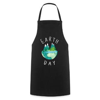 Earth Day Klimawandel - Kochschürze - Schwarz - Vorne - AI Model Male 185 dark (185cm)