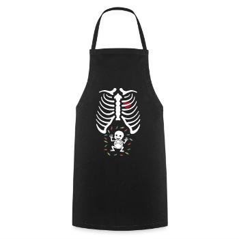 Pregnant Mom | Halloween costume - Cooking Apron - black - Front - AI Model Male 185 dark (185cm)