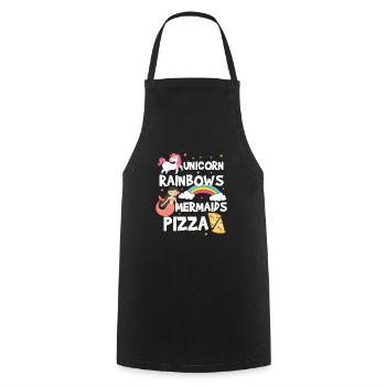 Chemise Licorne · Licorne · Licornes · Paillettes - Tablier de cuisine - noir - Devant - AI Model Male 185 dark (185cm)