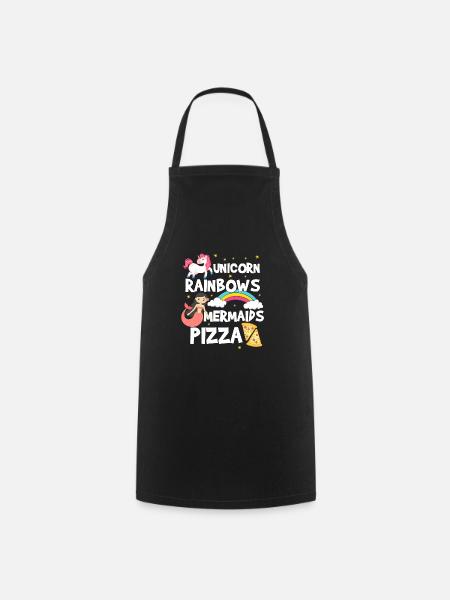 Chemise Licorne · Licorne · Licornes · Paillettes - Tablier de cuisine - noir