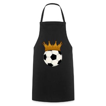 Fußball mit Krone – Fußball der König des Sports - Kochschürze - Schwarz - Vorne - AI Model Male 185 dark (185cm)
