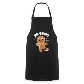 oh snap Design for a cartoon jokes fans - Cooking Apron - black - Front - AI Model Male 185 dark (185cm)