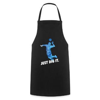 Volleyball Beach Volleyball - Cooking Apron - black - Front - AI Model Male 185 dark (185cm)
