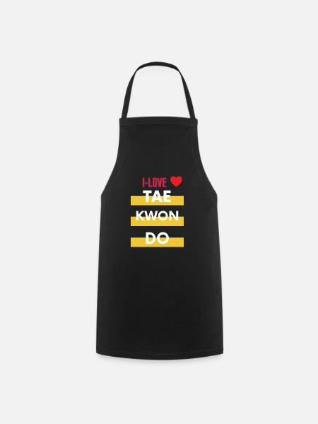 I love Tkd - Cooking Apron - black