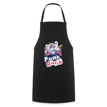 Punkrock Musik Punker Punkrock Irokesenschnitt - Kochschürze - Schwarz - Vorne - AI Model Male 185 dark (185cm)