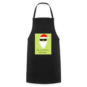 Chemises de Noël cool - Tablier de cuisine - noir - Devant - AI Model Male 185 dark (185cm)