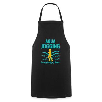 Deep Water Aqua jogging Pool Running Fitness - Cooking Apron - black - Front - AI Model Male 185 dark (185cm)