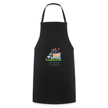 I love mamma - Cooking Apron - black - Front - AI Model Male 185 dark (185cm)