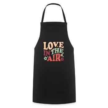 LOVE IN THE AIR - Kochschürze - Schwarz - Vorne - AI Model Male 185 dark (185cm)