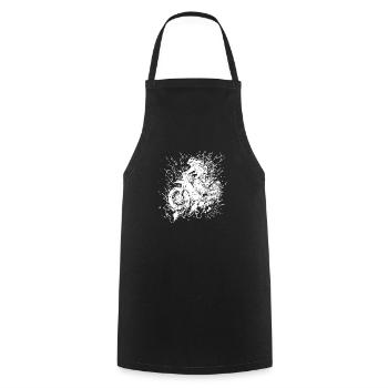 Off-road Motorcycle Racing Style Jump Splash - Cooking Apron - black - Front - AI Model Male 185 dark (185cm)