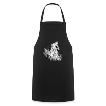 Cyclists Mountain Bikers Rain Mud Downhill - Cooking Apron - black - Front - AI Model Male 185 dark (185cm)