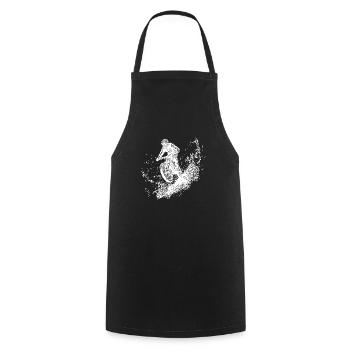 Rain, Cyclist, Mud, Forest, Downhill - Cooking Apron - black - Front - AI Model Male 185 dark (185cm)