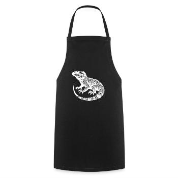 Bearded Dragon Tribal Tattoo Style Disguise - Cooking Apron - black - Front - AI Model Male 185 dark (185cm)