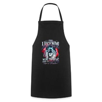 Des légendes sont nées en 2006 - Tablier de cuisine - noir - Devant - AI Model Male 185 dark (185cm)