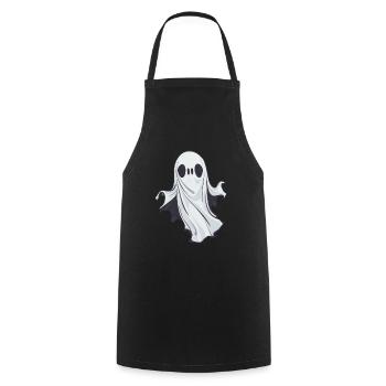 Halloween Ghost Ghost - Cooking Apron - black - Front - AI Model Male 185 dark (185cm)