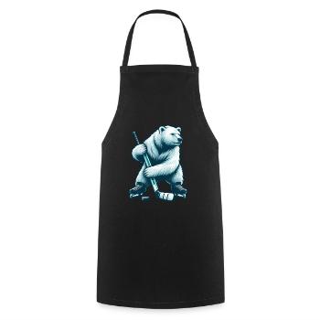 Ours polaire Ours polaire Hockey Sports de hockey sur glace - Tablier de cuisine - noir - Devant - AI Model Male 185 dark (185cm)