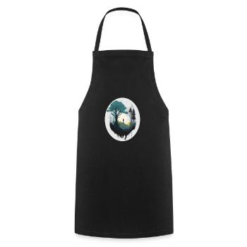 SURREAL - Cooking Apron - black - Front - AI Model Male 185 dark (185cm)