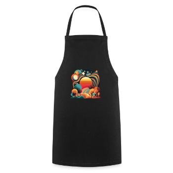 RETRO - Cooking Apron - black - Front - AI Model Male 185 dark (185cm)