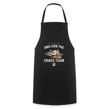 Father And Son The Perfect Chaos... - Cooking Apron - black - Front - AI Model Male 185 dark (185cm)