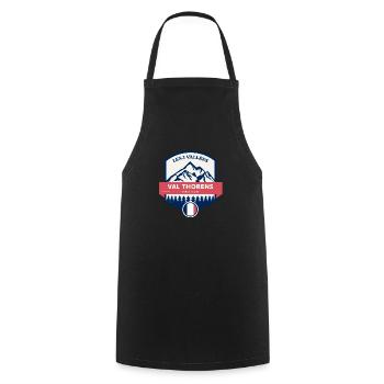 Val Thorens Drapeau Français Rétro Montagnes - Tablier de cuisine - noir - Devant - AI Model Male 185 dark (185cm)