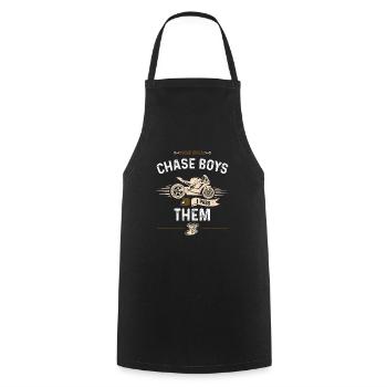 Some Girls Chase Boys I Pass Them - Cooking Apron - black - Front - AI Model Male 185 dark (185cm)