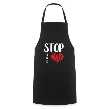 Kein Hass Abneigung Stopp Hass Anti Hass - Kochschürze - Schwarz - Vorne - AI Model Male 185 dark (185cm)
