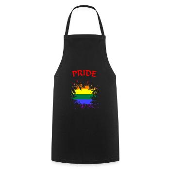 LGBTQ Pride - Kochschürze - Schwarz - Vorne - AI Model Male 185 dark (185cm)