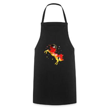 Unicorn Germany Flag Colors Flag Football - Cooking Apron - black - Front - AI Model Male 185 dark (185cm)