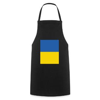 Solidarité avec l’Ukraine - Tablier de cuisine - noir - Devant - AI Model Male 185 dark (185cm)