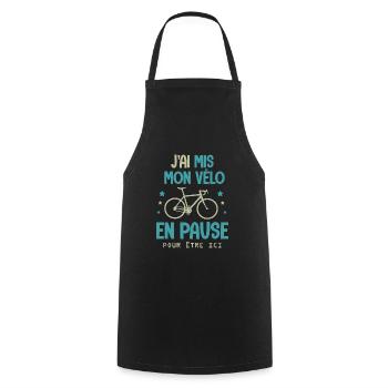 Cadeau vélo velo Humour velos sport cycliste - Tablier de cuisine - noir - Devant - AI Model Male 185 dark (185cm)