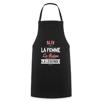 Alix - La Femme - La Reine - La Légende - Tablier de cuisine - noir - Devant - AI Model Male 185 dark (185cm)