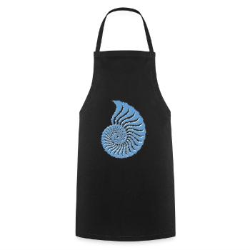 Nautilus (Fuzzy Blue Edition) - Cooking Apron - black - Front - AI Model Male 185 dark (185cm)