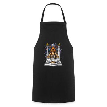 Pyramide Illuminati - Tablier de cuisine - noir - Devant - AI Model Male 185 dark (185cm)