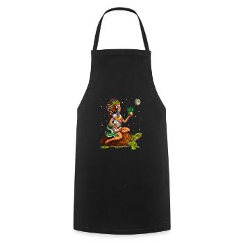 Aztec Goddess Mayahuel - Cooking Apron - black - Front - AI Model Male 185 dark (185cm)