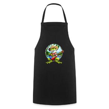 Puerto Rico Coqui Frog - Cooking Apron - black - Front - AI Model Male 185 dark (185cm)