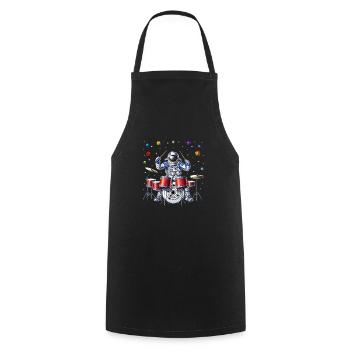 Batteur d’astronaute - Tablier de cuisine - noir - Devant - AI Model Male 185 dark (185cm)