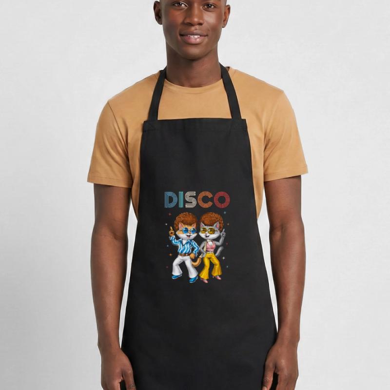 Chats disco Tablier de cuisine