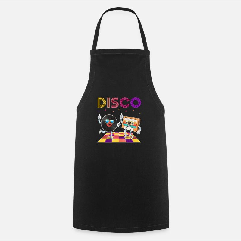 Retro Disco Dance Party - Cooking Apron - black