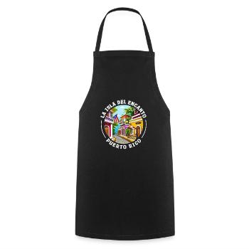Puerto Rico San Juan - Cooking Apron - black - Front - AI Model Male 185 dark (185cm)