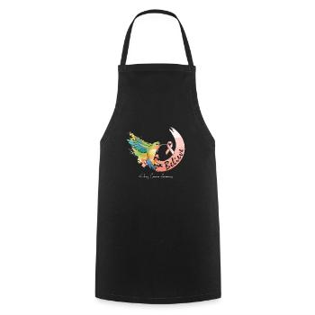 Hummingbird with Cancer Loop -Awareness of Cancer - Cooking Apron - black - Front - AI Model Male 185 dark (185cm)