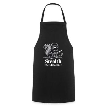 Écureuil ninja - Tablier de cuisine - noir - Devant - AI Model Male 185 dark (185cm)